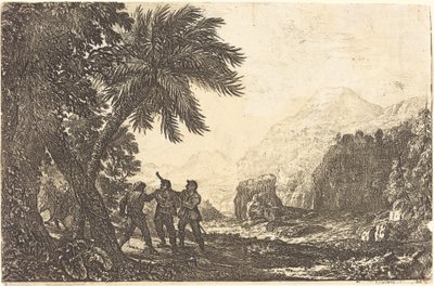 Maisema brigandien kanssa (Scène de brigands) tekijältä Claude Lorrain