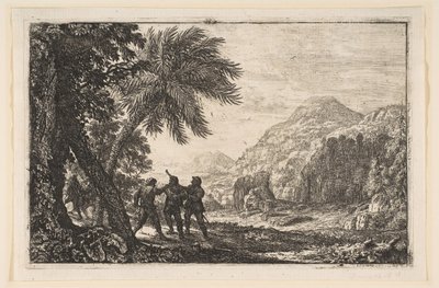 Maisema ryöstöjen kanssa, 1633. tekijältä Claude Lorrain