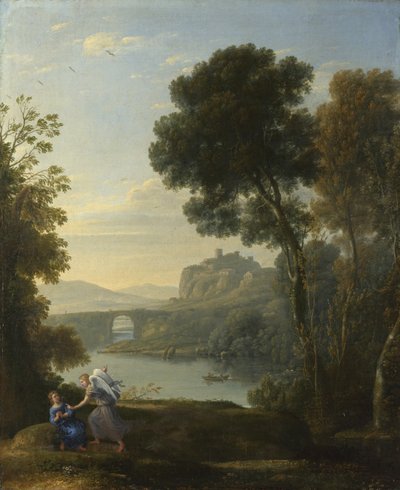 Maisema Hagarin ja enkelin kanssa, 1646 tekijältä Claude Lorrain