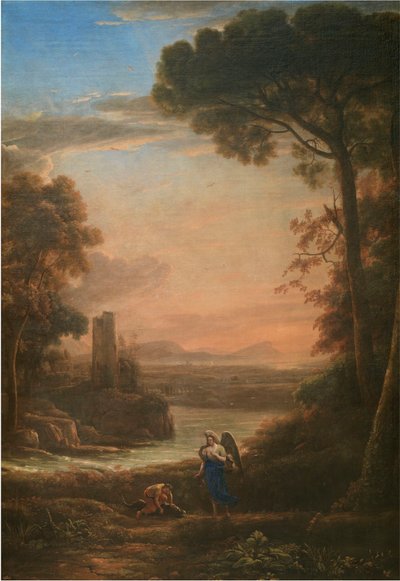 Maisema Tobiaksen ja enkelin kanssa, 1639-1640. tekijältä Claude Lorrain