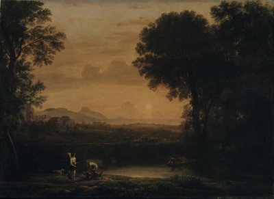 Maisema Tobiaksen ja enkelin kanssa, 1663 tekijältä Claude Lorrain
