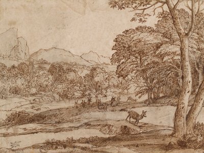 Maisema kaurilauman kanssa, 1666 tekijältä Claude Lorrain