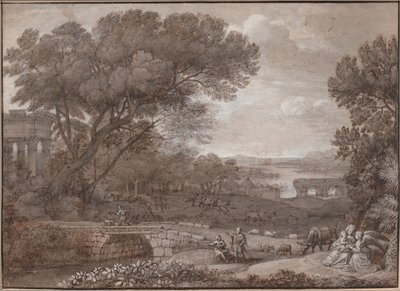 Maisema, jossa Lepo on matkalla Egyptiin, 1660 tekijältä Claude Lorrain