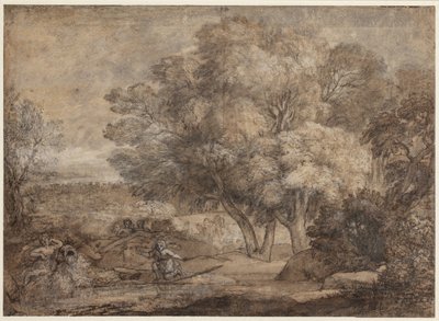 Maisema Narcissuksen ja Kaiun kanssa tekijältä Claude Lorrain