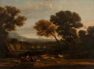 Pastoraalinen maisema tekijältä Claude Lorrain