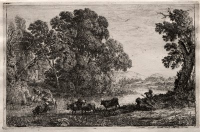 Lehmänpaimen, 1606. tekijältä Claude Lorrain