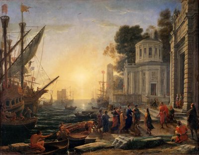 Kleopatran maihinnousu Tarsoksessa tekijältä Claude Lorrain