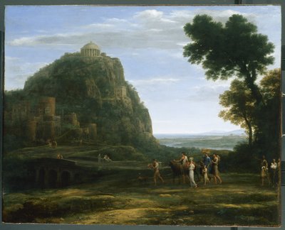 Delphin näkymä kulkueella, 1673 tekijältä Claude Lorrain