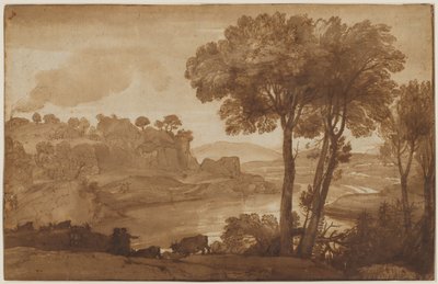 Näkymä Acqua Acetosa rectolle, n. 1645. tekijältä Claude Lorrain
