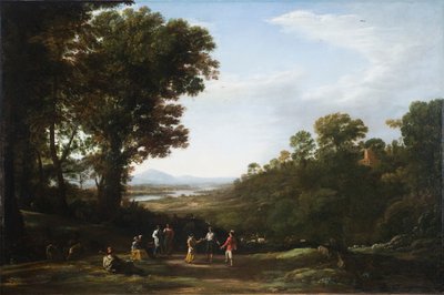 Kyläläiset tanssivat tekijältä Claude Lorrain