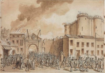 Bastillen myrsky 14. heinäkuuta 1789. tekijältä Claude Louis Desrais