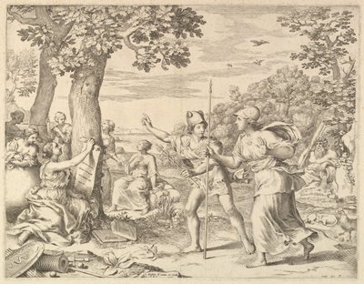 Allegoria hyvästä hallinnosta Ranskassa, 1685. tekijältä Claude Mellan