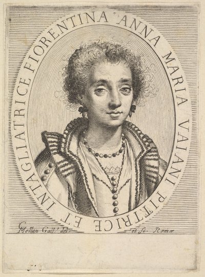 Anna Maria Vaiani, 1624-36. tekijältä Claude Mellan