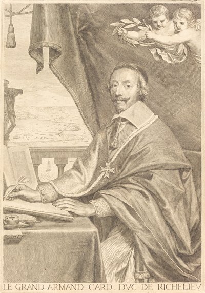 Armand Jean du Plessis, kardinaali Richelieu tekijältä Claude Mellan