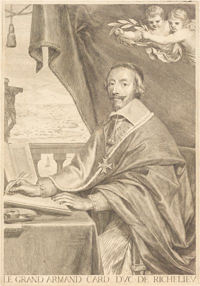 Armand Jean du Plessis, kardinaali Richelieu tekijältä Claude Mellan