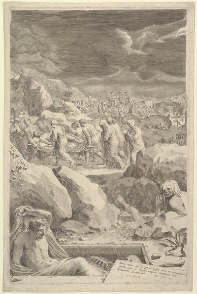 Kristuksen hautakulkue, 1678. tekijältä Claude Mellan