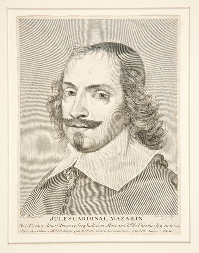 Kardinaali Jules Mazarin (1602-1661) tekijältä Claude Mellan