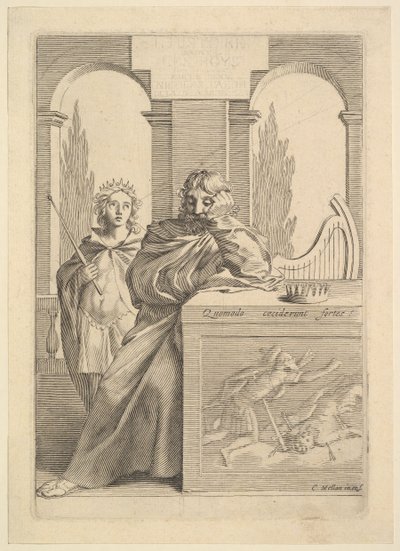 David: Talon nimisivu, LHistoire Sainte, III, 1645. tekijältä Claude Mellan