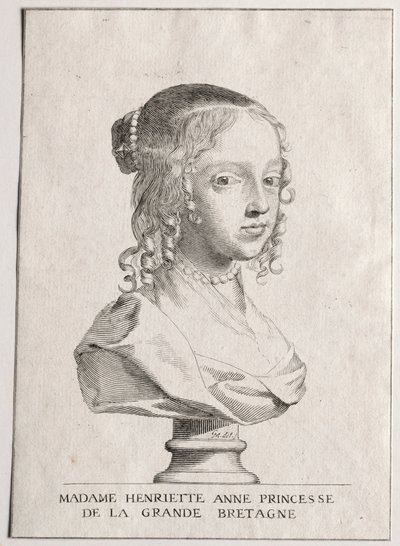 Henriette-Marie dAngleterre, herttuatar dOrleans. tekijältä Claude Mellan
