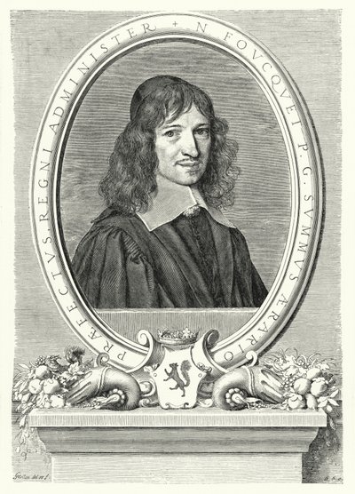Nicolas Fouquet, Ranskan talousjohtaja Louis XIV:n aikana (kaiverrus) tekijältä Claude Mellan
