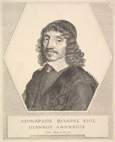 Leonardos Philarasin muotokuva, 1651. tekijältä Claude Mellan