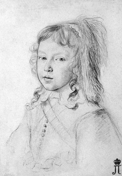 Kuningas Ludvig XIV:n muotokuva 1638–1715 lapsena, 1644. tekijältä Claude Mellan
