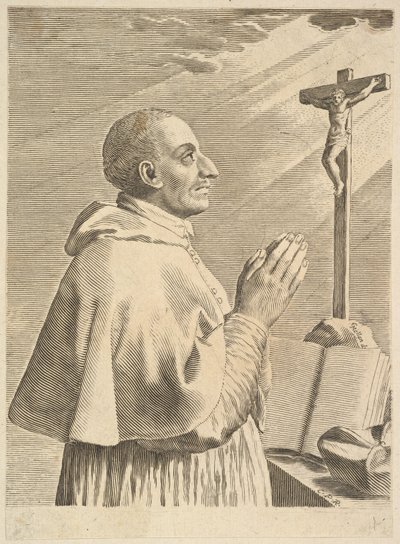 Pyhä Carlo Borromeo tekijältä Claude Mellan