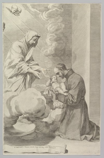 St. Gaëtan, Theatinesin perustaja. tekijältä Claude Mellan