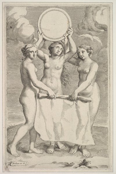 Kolme armoa, 1659. tekijältä Claude Mellan