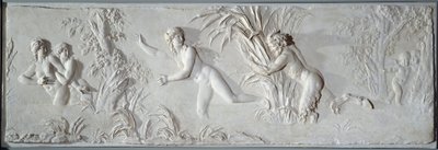 Pan jahtaamassa Syrinxiä Claude Michel dit Clodionin (1738-1814) Amour Basin reliefin katseessa. Noin 1782 Pariisi, Louvre-museo tekijältä Claude Michel Clodion