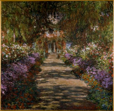 Allee Givernyn puutarhassa tekijältä Claude Monet