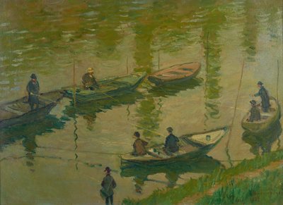 Kalastajat Seinen rannalla Poissyssa tekijältä Claude Monet