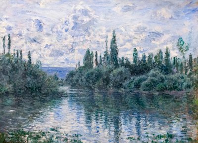 Seinen haara lähellä Vetheuilia, n. 1878 (öljy kankaalle) tekijältä Claude Monet
