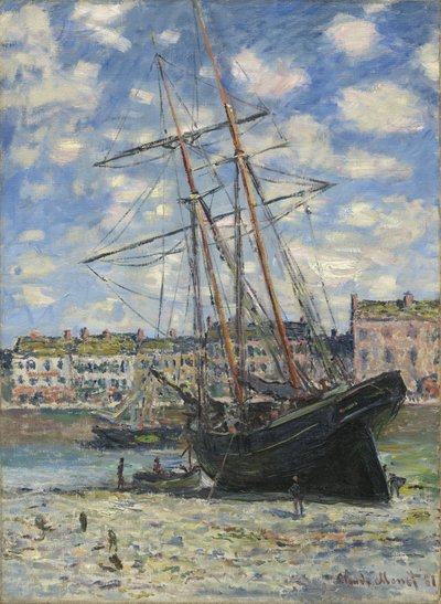 Vene matalassa vedessä tekijältä Claude Monet