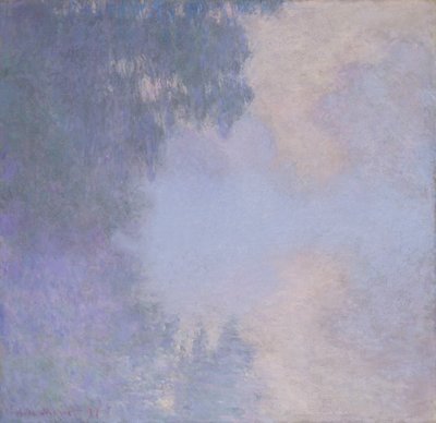 Seinen haara lähellä Givernyä (Sumua) tekijältä Claude Monet