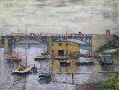 Argenteuilin silta harmaana päivänä, noin 1876 (öljy kankaalle). tekijältä Claude Monet