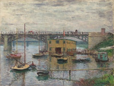 Silta Argenteuilissa harmaana päivänä, n. 1876. tekijältä Claude Monet