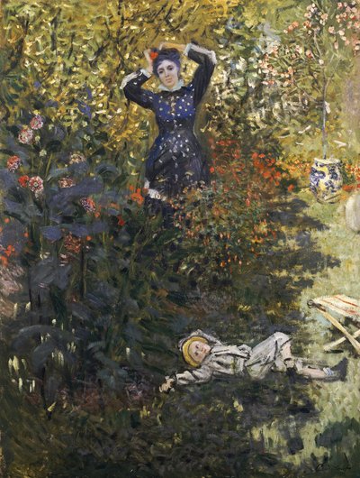 Camille ja Jean puutarhassa Argenteuilissa tekijältä Claude Monet