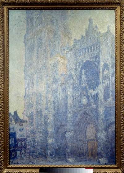 Cathedrale Notre-Dame de Rouen, portaali ja torni Saint Romain, Effect du matin, harmony blanche Claude Monet