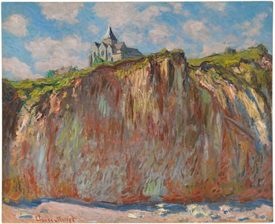 Varengevillen kirkko, Morning Effect, 1882 tekijältä Claude Monet