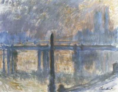 Cleopatran neula ja Charing Crossin silta; L"Aiguille de Cleopatre ja Charing Crossin silta, 1899-1901 tekijältä Claude Monet