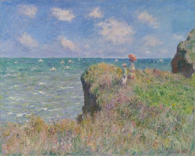 Cliff Walk Pourvillessä, 1882. tekijältä Claude Monet