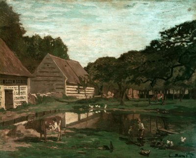 Cour de ferme en Normandie tekijältä Claude Monet