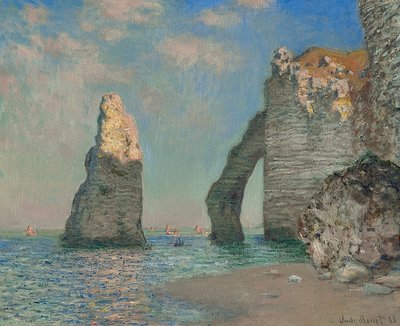 Kivet Étretatissa. 1885 tekijältä Claude Monet