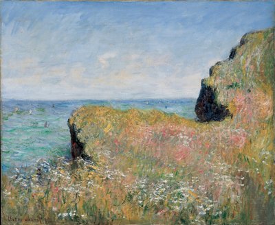 Edge of the Cliff, Pourville, 1882 tekijältä Claude Monet