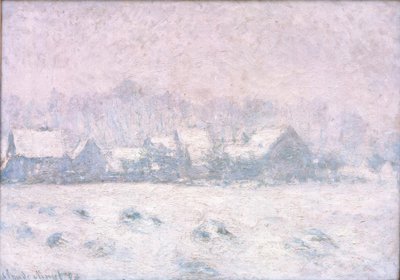 Effet de neige à Giverny (Schnee in Giverny) tekijältä Claude Monet