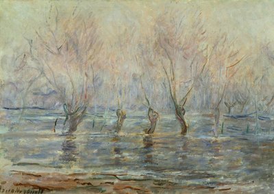 Tulva Givernyssä; L"Inondation a Giverny, n. 1896 tekijältä Claude Monet