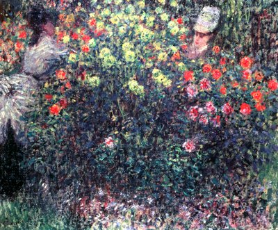 Tytöt kiinteässä daaliamassassa, 1875 tekijältä Claude Monet