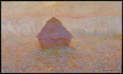 Viljapino, aurinko sumussa tekijältä Claude Monet