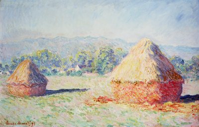 Heinäsuovat auringossa, Aamuefekti, 1891 tekijältä Claude Monet
